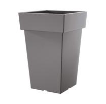Plastikinis lauko vazonas LOFLY SQUARE, 19,3 x 19,3 x 29,3 cm., pilkos sp.