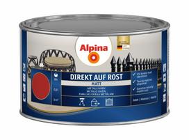 Antikoroziniai dažai ALPINA Direkt Auf Rost, Matiniai, raudonos spalvos, RAL3000, 0,3l