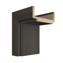 Laminuota durų stakta VIVENTO, su apvadais, komplektas durų varčiai, dešininė, spalva Anthracite Oak