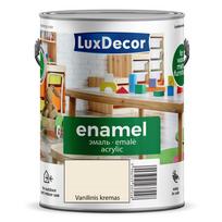 Universalus akrilinis emalis LUXDECOR, 2,5 l, vanilinis kremas, matinė, vandens pagrindu