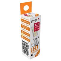 LED lempa AVIDE At-0065, 4-4,5W (=39-40W), E14 JD, NW, 4000K, 220-240V, 410 lm, 220°, 25.000 val