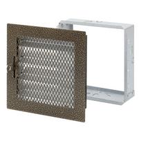 Židinio grotelė EUROPLAST, 150 x 150 MRK1515RAnG, reguliuojamos, antikvarinis auksas