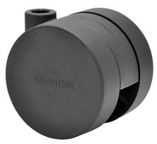 Dvigubas ratukas WAGNER Konikav, d-50 mm, plastikinis, juodas, apkrova 50 kg.
