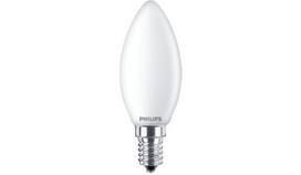 LED lempa PHILIPS, 3,4W, E14, 470LM, 220-240V, 2700K, pritemdoma, filamentinė, matinė, žvakutė, atit