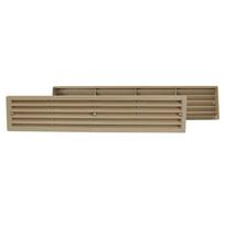 Ventiliacinės grotelės EUROPLAST VR459Y, 450 x 92, plastikinės, durims, rusvai gelsvos spalvos