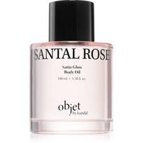 KUNDAL Objet Satin Glow Body Oil odą tausojantis kūno aliejus intensyviai drėkinantis aromatas Santal Rose 100 ml