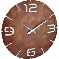 TFA Contour radijo bangomis valdomas sieninis laikrodis 35 cm Rūdžių/Balta
