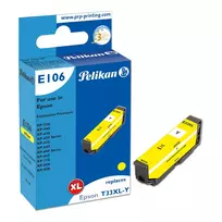 Pelikan E106 Suderinama Rašalo Kasetė Geltona High Yield (XL), skirta Epson XP-530/540/630/635/640/645/710/830/900 - 1 Vnt.