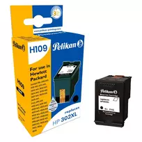 Pelikan Compatible Ink Cartridge for HP 302XL (F6U68AE) - Juoda