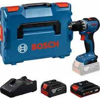 BOSCH GSR18V-52 belaidis gręžtuvas-suktuvas su 2 akumuliatoriais 18 V 4,0 Ah ir 2,0 Ah L-BOXX dėkle (Mažmeninė prekyba)