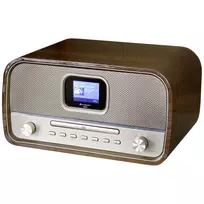Radijo imtuvas Soundmaster DAB970BR1 su DAB+, FM, AUX, Bluetooth, CD, USB, baterijos įkrovimo funkcija, ruda spalva