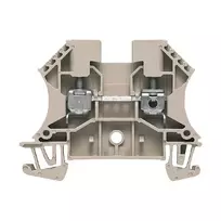 Weidmüller Feed-Through Terminal Block, Screw Connection, 4 mm², 32 A, 800 V, Beige, DIN Rail Mount, 100 pcs