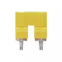 Weidmüller WQV 16N/2 Cross-Connector Jumper, 2-Pole, 16 mm², Yellow, Polyamide, 50 Pieces