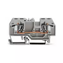 WAGO 282-901 3-ių laidų CAGE CLAMP gnybtų blokas, 10 mm², pilkas, DIN bėgeliui 35