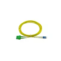 BlueOptics Duplex Fibre Optic Patch Cable, LC/UPC to SC/APC, Single Mode OS2, 15m, Blue, LSZH