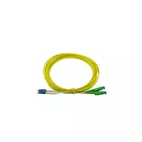 BlueOptics Duplex Fibre Optic Patch Cable, LC-UPC to E2000-APC, Single Mode OS2, 7.5m, LSZH, Yellow