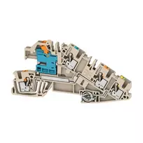 Weidmüller AITB 2.5 BB NDT-L-PE montažinis gnybtų blokas, 3 lygiai, varžtinis sujungimas, 2,5 mm², smėlio spalvos, 2668950000