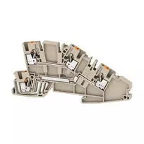 Weidmüller AITB 2.5 L-L Montažinis gnybtų blokas, sraigtinis sujungimas, 4 jungtys, 500V, 24A, 2,5 mm², tamsiai smėlinis