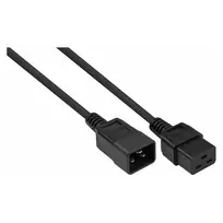 Kabelmeister Power Extension Cable C20 to C19, Black, 1.5m