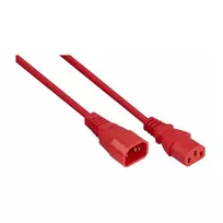 Kabelmeister Cold Device Extension Cable C14 to C13, Red, 0.5m, 3x0.75mm²