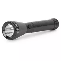ENTAC EFL-1W-ALU 1W LED žibintuvėlis, aliuminis, juodas, AA baterija
