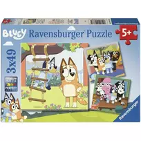 RAVENSBURGER Children's Puzzle Bluey - Creating Memories (3 x 49 Pieces)