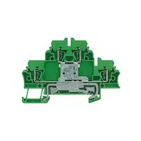 Weidmüller ZDK 2.5 PE apsauginio įžeminimo gnybtų blokas, spyruoklinis spaustukas, žalias/geltonas, 2.5 mm², 50 vienetų (1690000000)