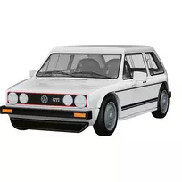 COBI Volkswagen Golf GTI (1976-1983) White 1:35 Scale Diecast Model Car