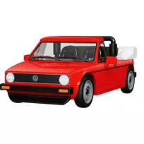 COBI 24660 Volkswagen Golf Cabriolet (1979-1993) konstruktorius, 1:35, raudonas