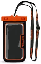 Seawag Element Proof Case - Vandeniui atsparus telefono dėklas (Juoda/Oranžinė)
