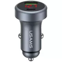 USAMS CC327 Aliumininis 45W USB-A USB-C automobilinis įkroviklis - Tarnish