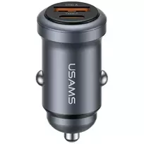USAMS Automobilinis įkroviklis 30W USB-A USB-C CC322