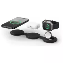 Satechi OntheGo 3-in-1 belaidis įkroviklis su Qi2, juodas, 15W, ST-QTG31K