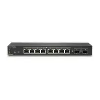 SonicWall Switch SWS12-8 - Valdomas Gigabit Ethernet jungiklis - 8 x 10/100/1000 + 2 x Gigabit SFP - stalinis