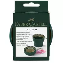 FABER-CASTELL CLIC&GO Sulankstomas vandens indas 350 ml peršviečiamai mėlynas