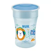 NUK Magic Cup 230ml mokomasis puodelis mėlynas su 360° gėrimo krašteliu