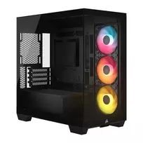 Corsair 280X RS-R ARGB Micro-ATX PC Case, Tempered Glass, Black, 3x LL120 RGB Fans