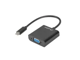 LANBERG AD-UC-VG-01 USB Type-C į VGA adapteris 15 cm juodas