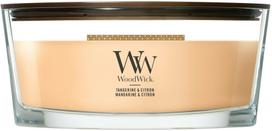 Žvakė, aromatinė WoodWick Tangerine & Citron, 40 - 65 h, 453 g, oranžinė sp.