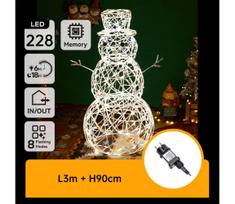 Aigostar-LED Lauko kalėdinė dekoracija LED/3,6W/31/230V 2700K 90cm IP44 sniego senis