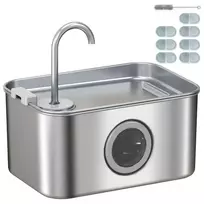 PawHut katės fontanėlis 3,2 l, geriamasis fontanėlis katėms su tyliu siurbliu ir aktyvintos anglies filtru