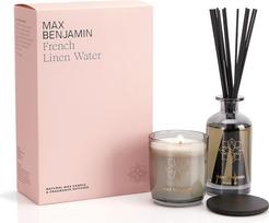 Max Benjamin Žvakė ir kvapų difuzorius Max Benjamin French Linen Water, 2 dalių rinkinys