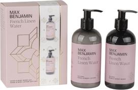 Max Benjamin Vonios putos ir kūno losjonas Max Benjamin French Linen Water, 2 dalių rinkinys