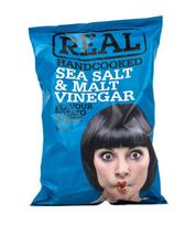 Bulvių traškučiai REAL, jūros druskos ir acto skonio, 150 g