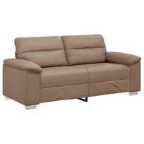 vidaXL Dvivietė sofa, kapučino spalvos, 180x81x84 cm, dirbtinė oda
