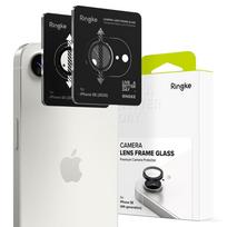 Kameros apsauginiai stiklai Ringke Camera Frame Protector iPhone 16e / 17e, 2 vnt., juodi