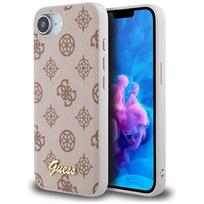 Guess Peony Script Logo MagSafe dėklas iPhone 16e, rudas