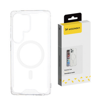 Wozinsky Clear Corner Case MagSafe dėklas telefonui Samsung Galaxy S25+, skaidrus