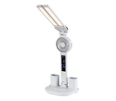 Rabalux 74030 - dimeriuojama LED stalinė lempa su ventiliatoriumi NOVILO LED/7W/5V