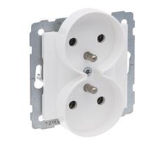 Legrand - Dviguba namų rozetė be rėmelio 250V/16A SUNO balta